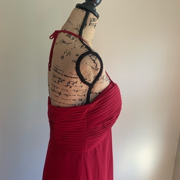 Bill Levkoff maron floor length gown dress 12 🔆 - Picture 6 of 10